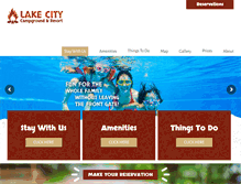 Tablet Screenshot of lakecitycampground.com